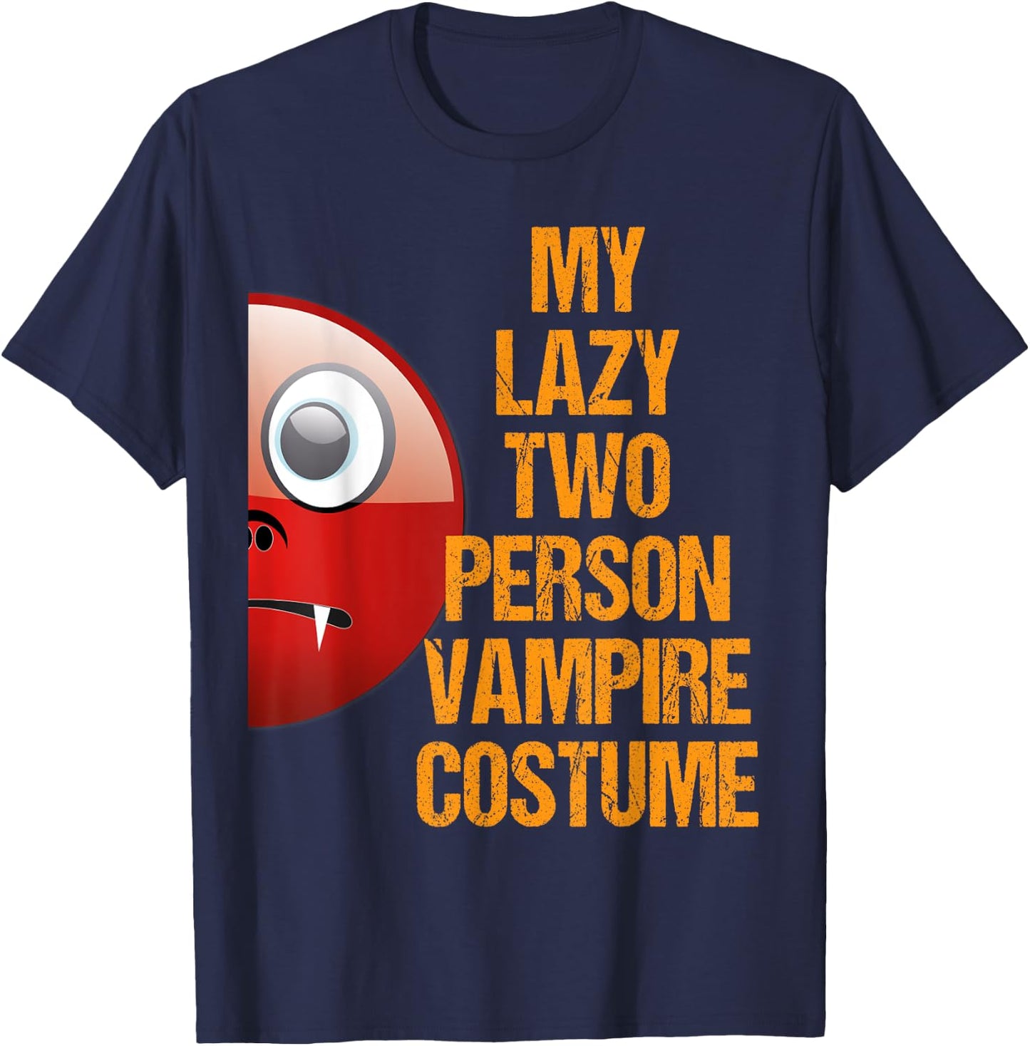 Vampire 2 Matching Couple Costume Funny Easy Halloween T-Shirt - T-Shirt | Navy