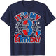 Its My 3rd Birthday Boy 3 Year Old Spider Web Birthday Party T-Shirt - T-Shirt | Navy