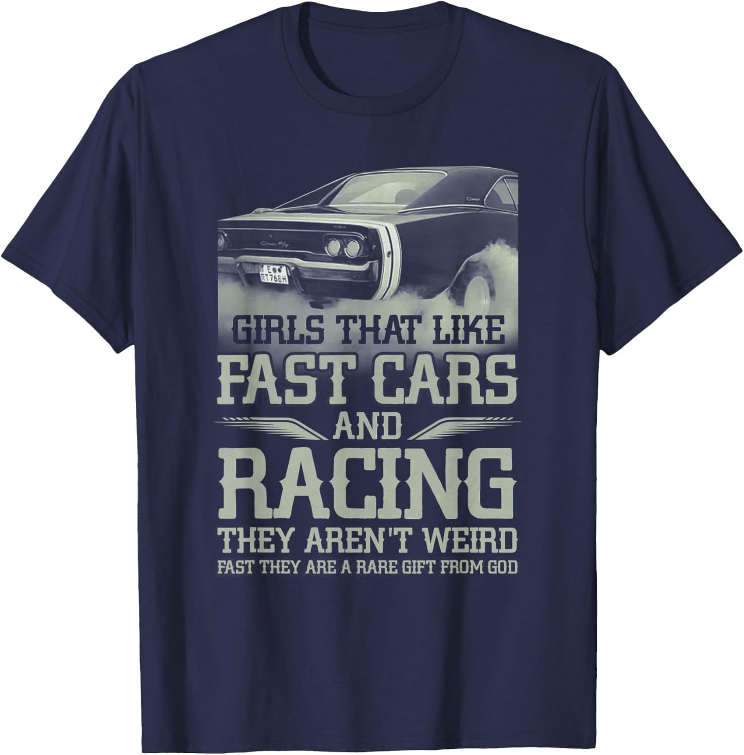 Racing Girl That Like Fast Cars Racing They Aren't Weird T-Shirt - T-Shirt | Navy