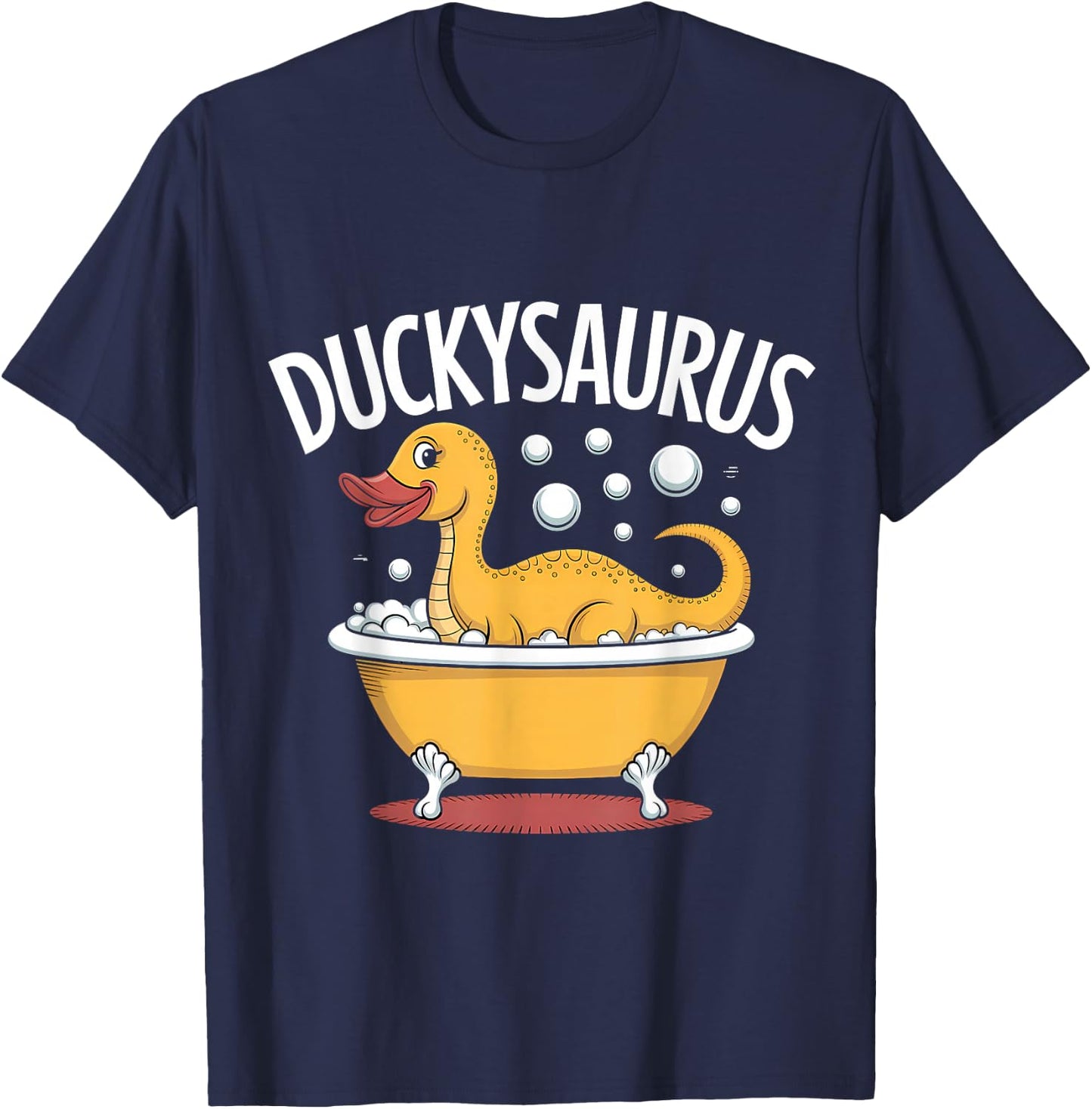 Rubber Duck T-Rex Dinosaur Dino Duckie Funny Rubber Duck T-Shirt - T-Shirt | Navy