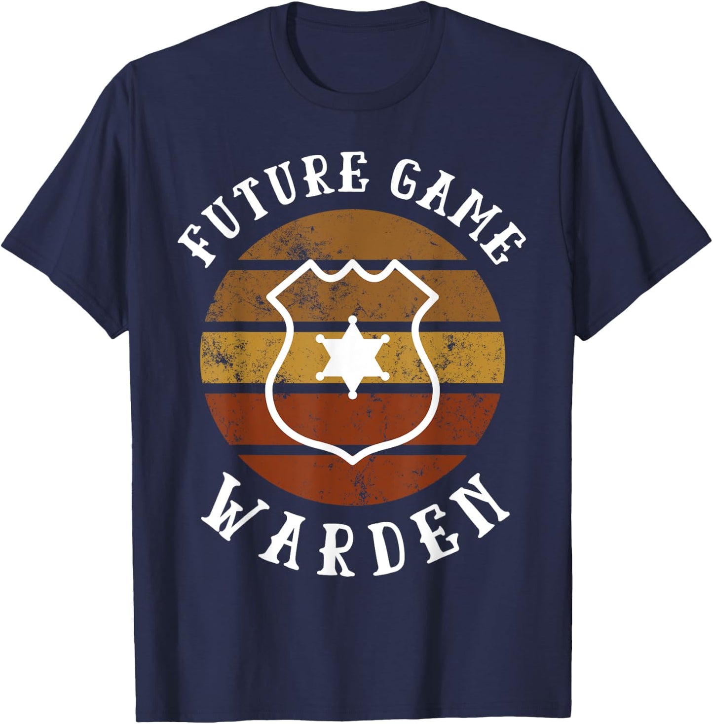 Future Game Warden Shirt Retro Funny Game Warden T-Shirt - T-Shirt | Navy
