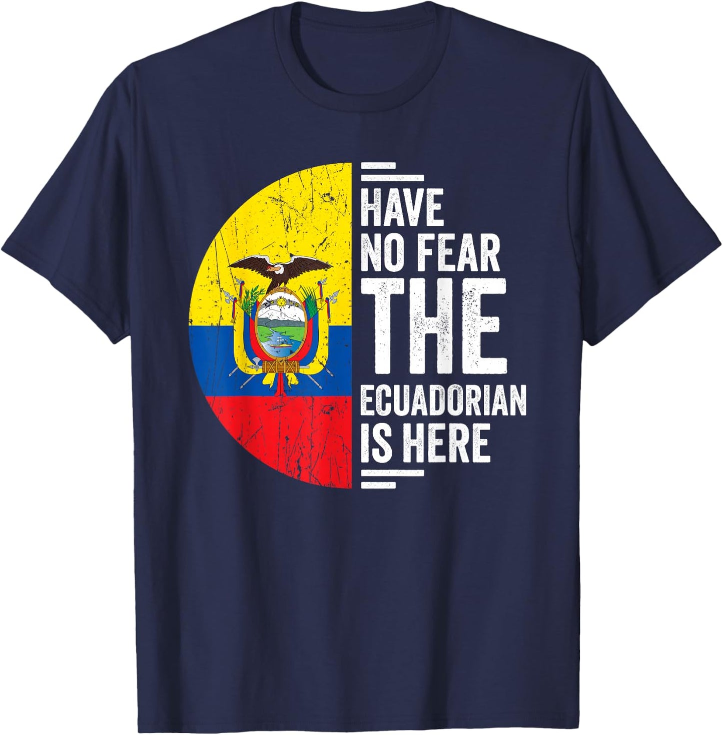 Ecuadorian Roots Outfit Funny Ecuador Heritage Men Women T-Shirt - T-Shirt | Navy