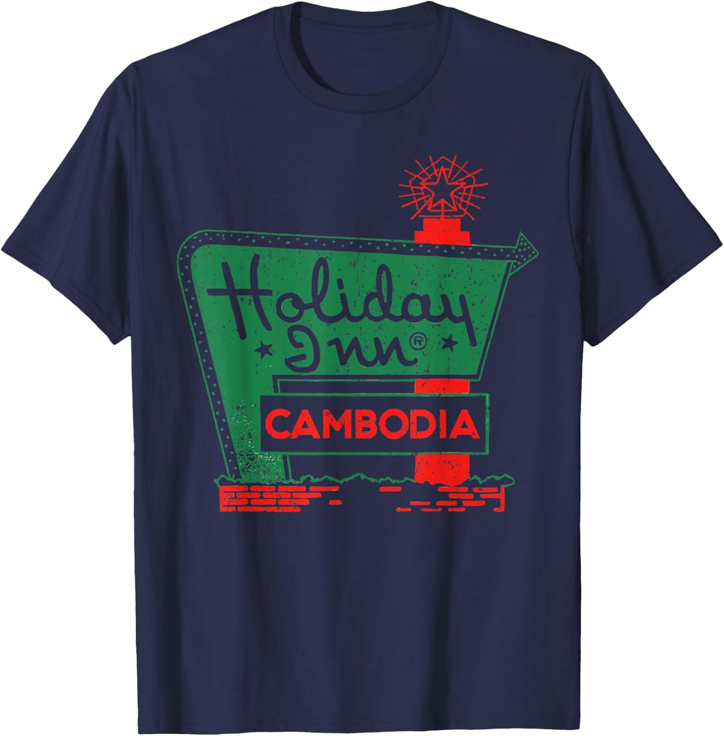 Vintage Holiday In Cambodia T-Shirt - T-Shirt | Navy