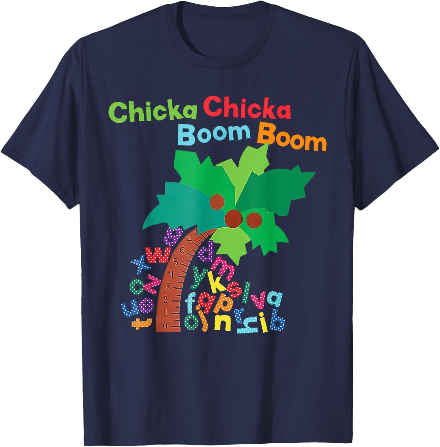 Chicka Boom Boom I'm Glad To See You 1st Day Of School T-Shirt - T-Shirt | Navy