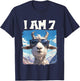 7 Years old 7 birthday Goats Boy Girl Goat T-Shirt - T-Shirt | Navy