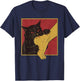 Japanese Horror Anime, Funny Vintage Cat Bite The Foot T-Shirt - T-Shirt | Navy