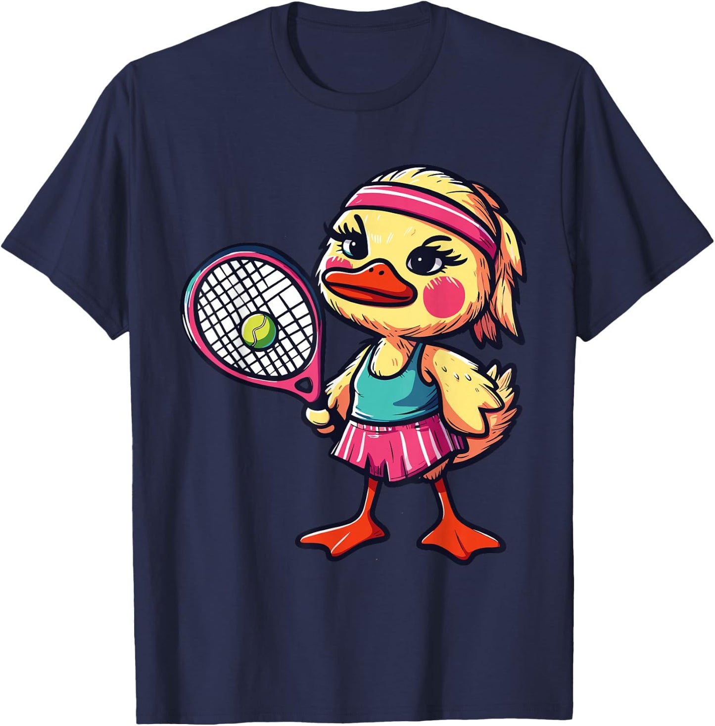 Duck Tennis Club Animals Sport Tournament Players T-Shirt - T-Shirt | Navy