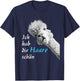 Ich hab die Haare schön, funny, talking cute alpaca , black T-Shirt - T-Shirt | Navy