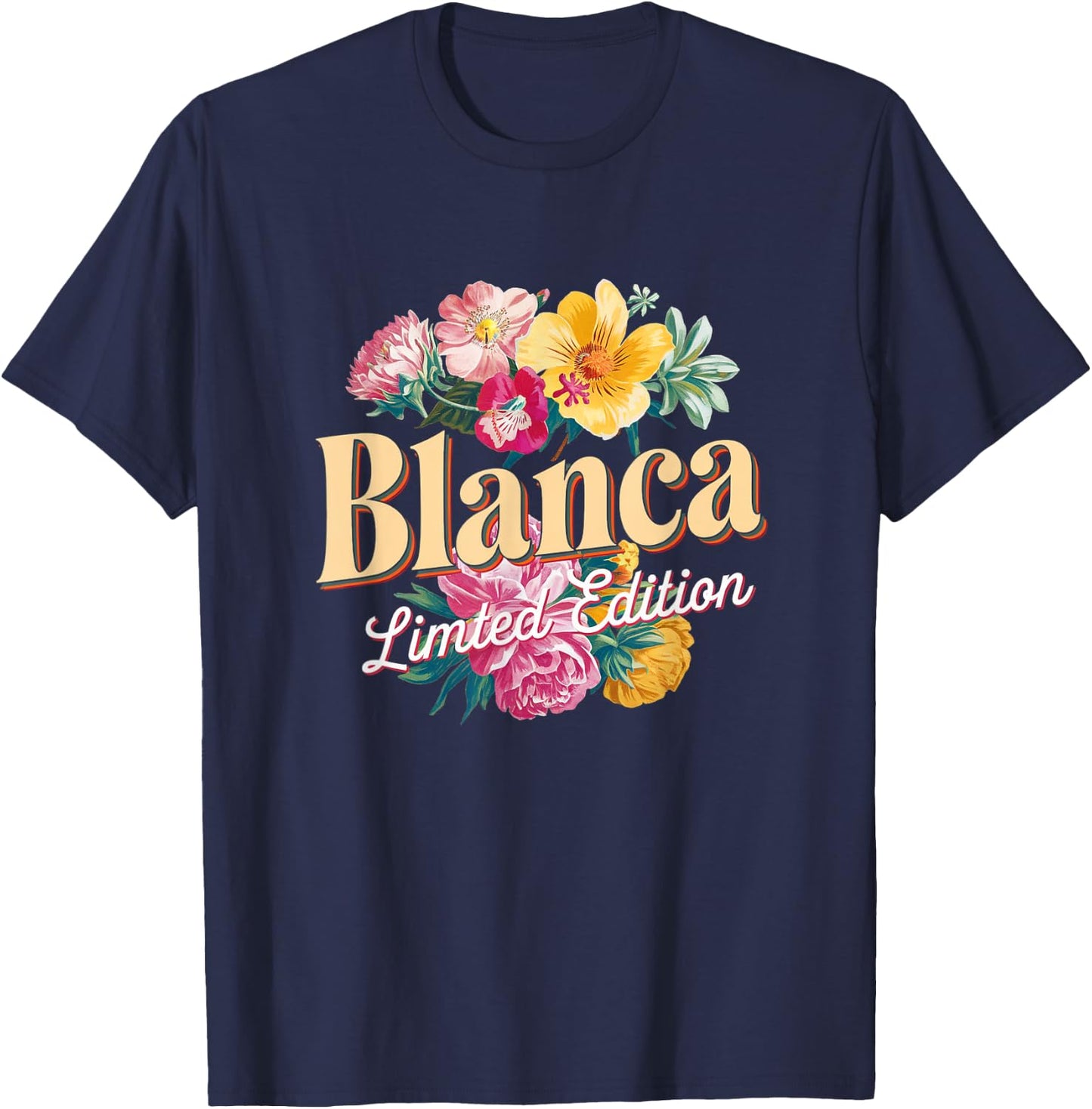 Blanca Limited Edition Vintage Custom Name Wife Grandma T-Shirt - T-Shirt | Navy