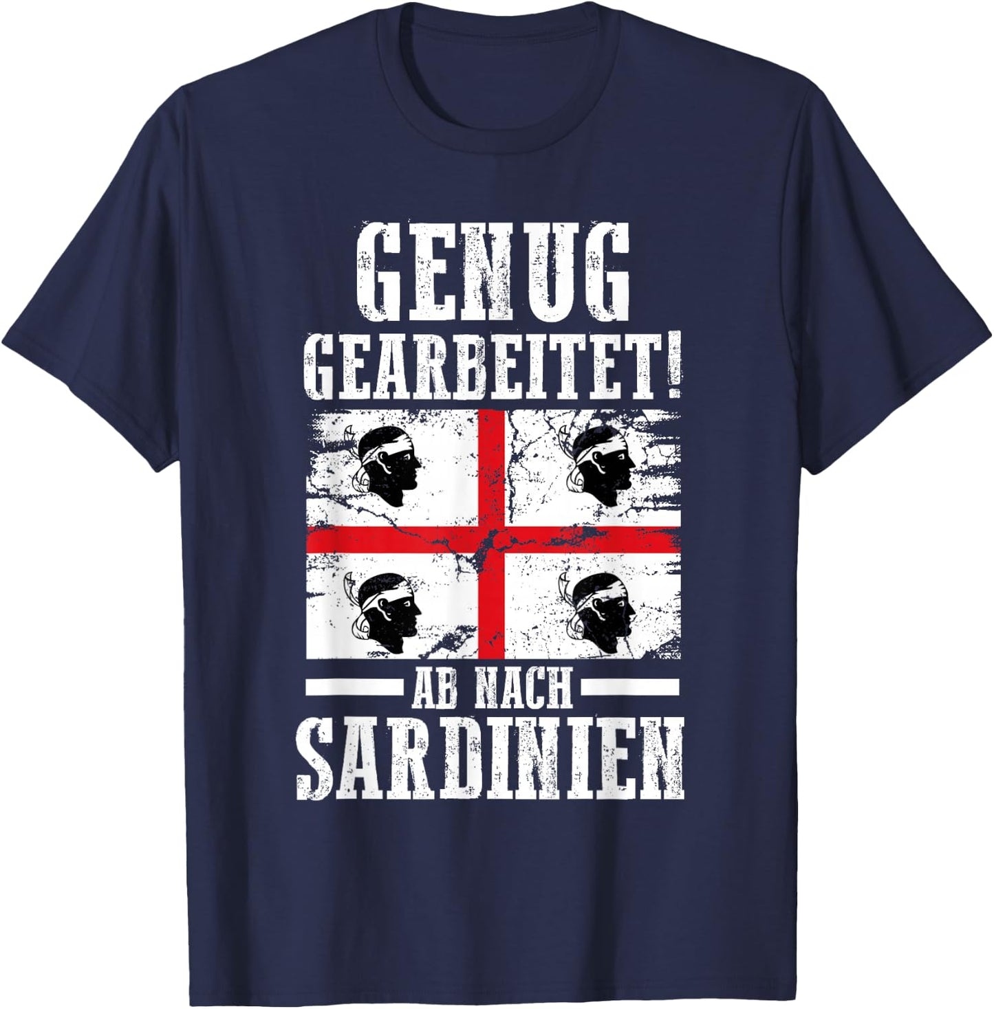 Sardegna Sardinia Flag , black T-Shirt - T-Shirt | Navy