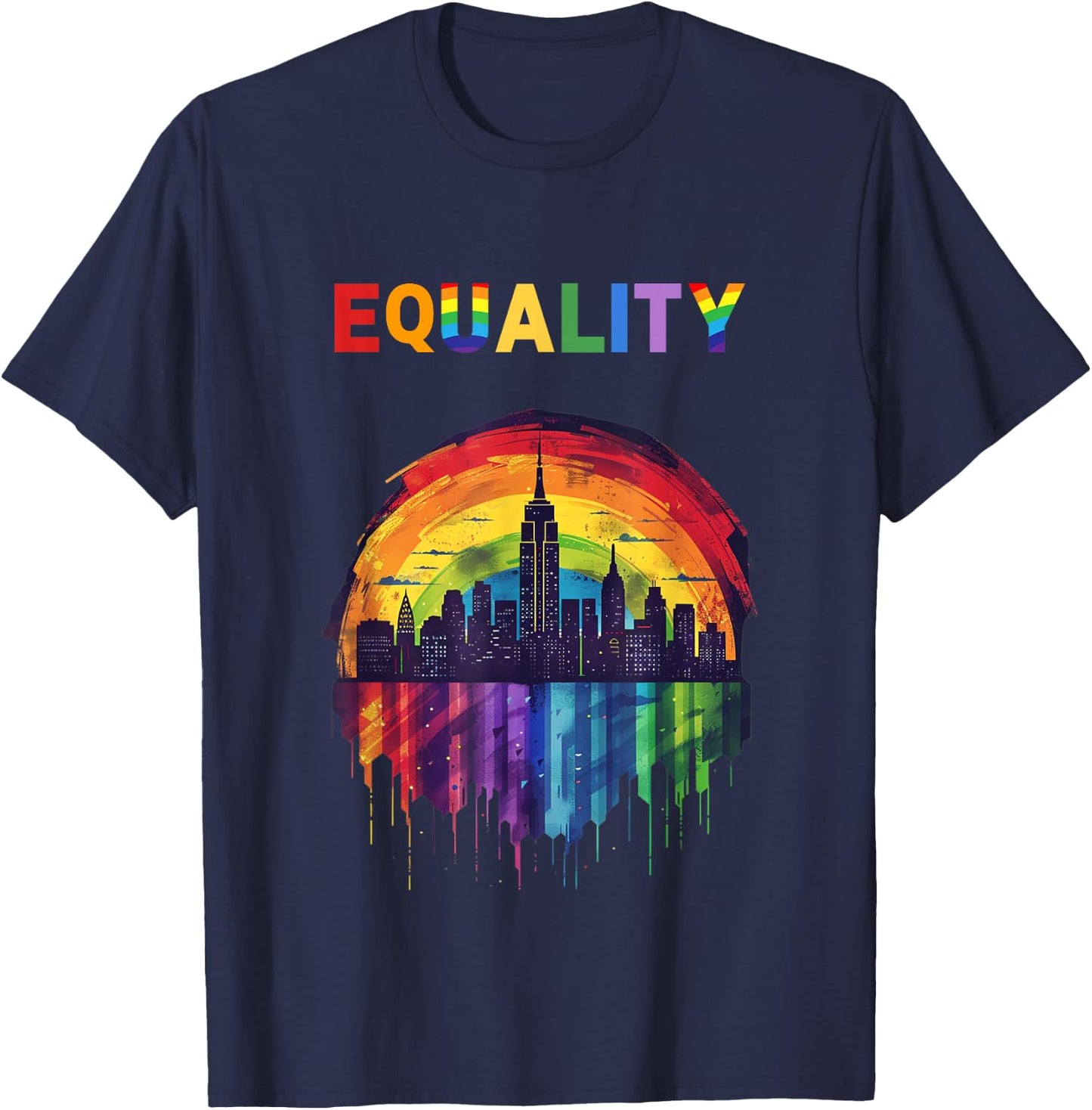 Pride, LGBTQ+ Community, Mensch Sein, freundlich T-Shirt - T-Shirt | Navy