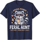 Raccoon Gives Candy Official Member Feral Aunt T-Shirt - T-Shirt | Navy