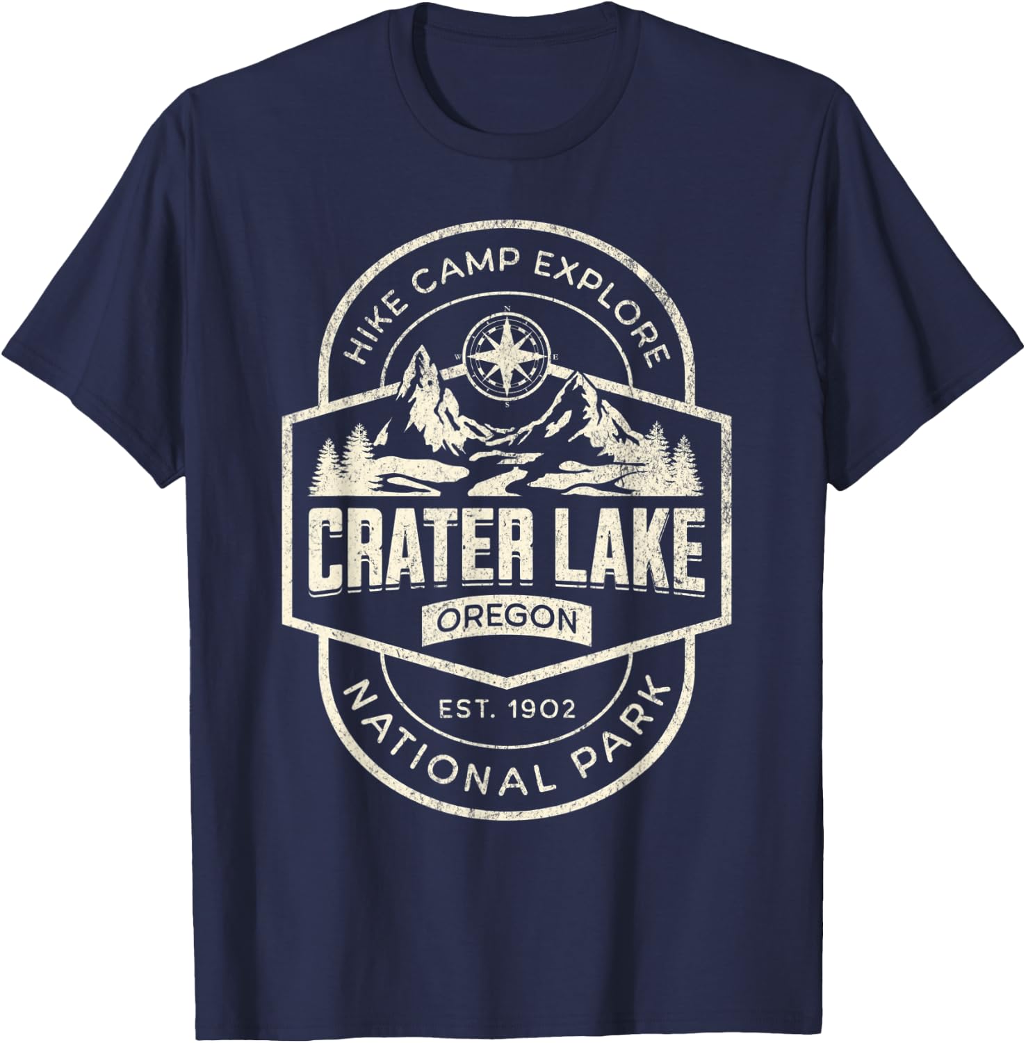 Crater Lake National Park T-Shirt - T-Shirt | Navy