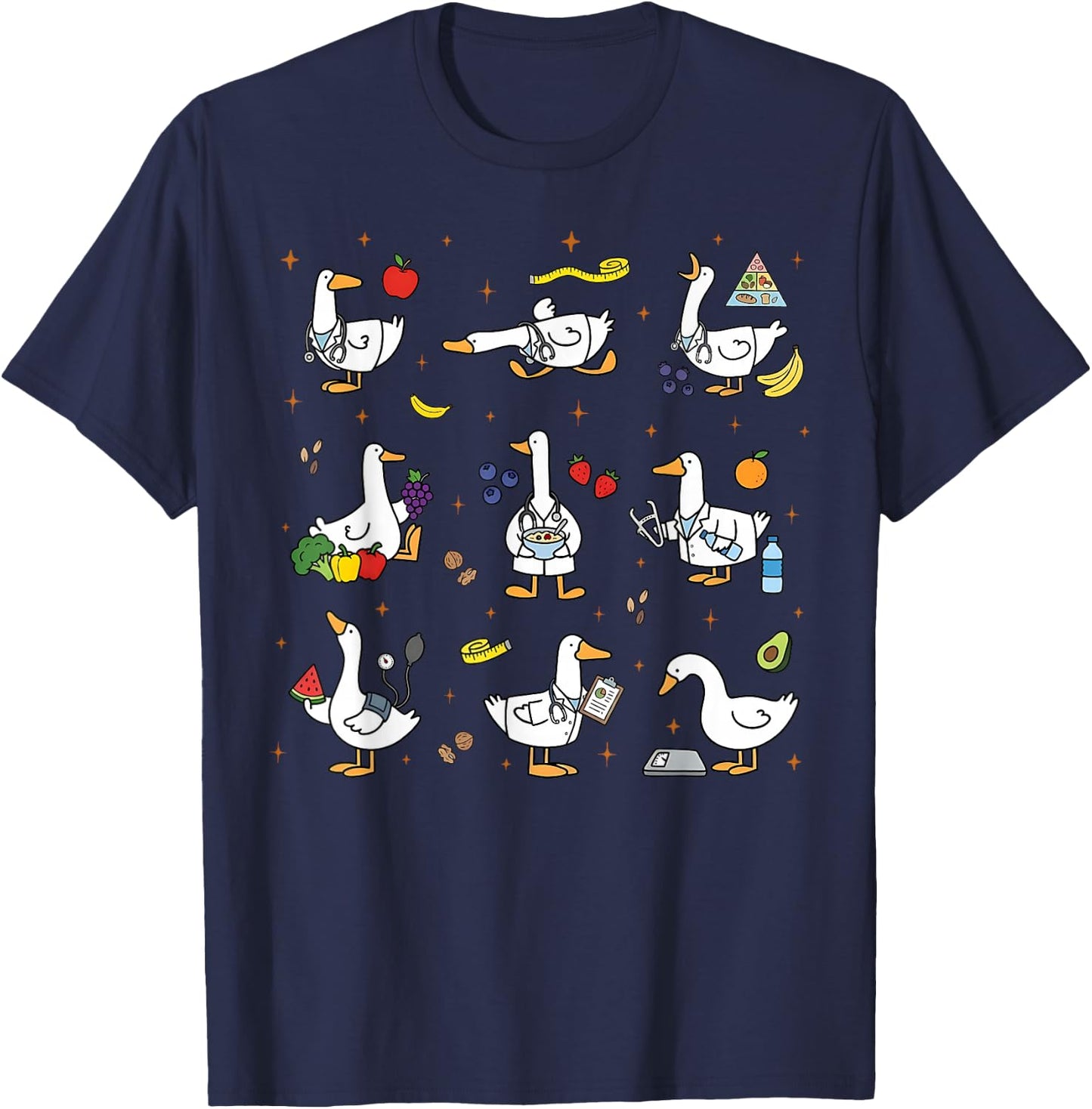 Silly Goose Dietitian Nutrition Nutritionist RD Health Coach T-Shirt - T-Shirt | Navy