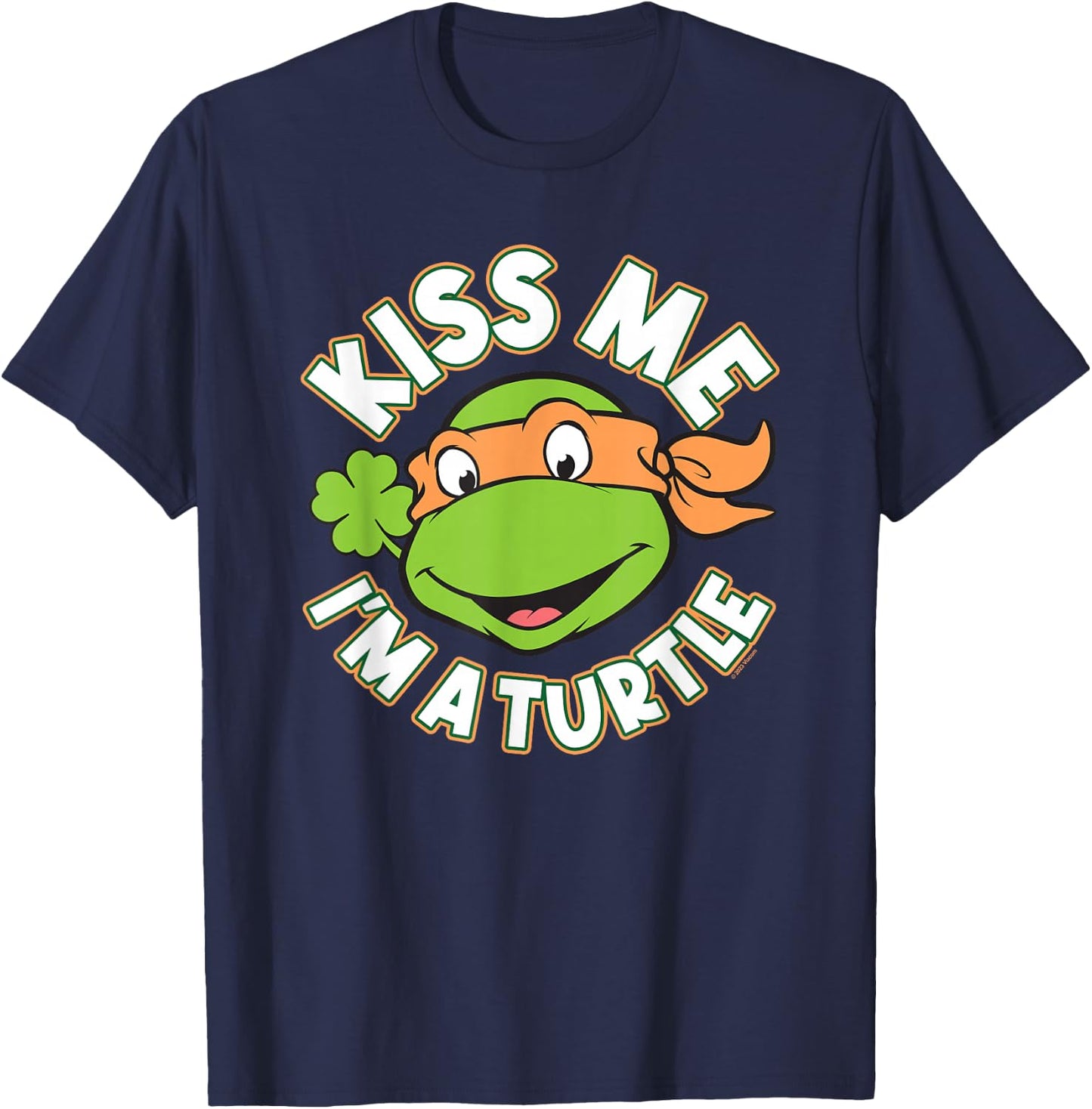 Teenage Mutant Ninja Turtles St. Patrick's Day Kiss Me T-Shirt - T-Shirt | Navy