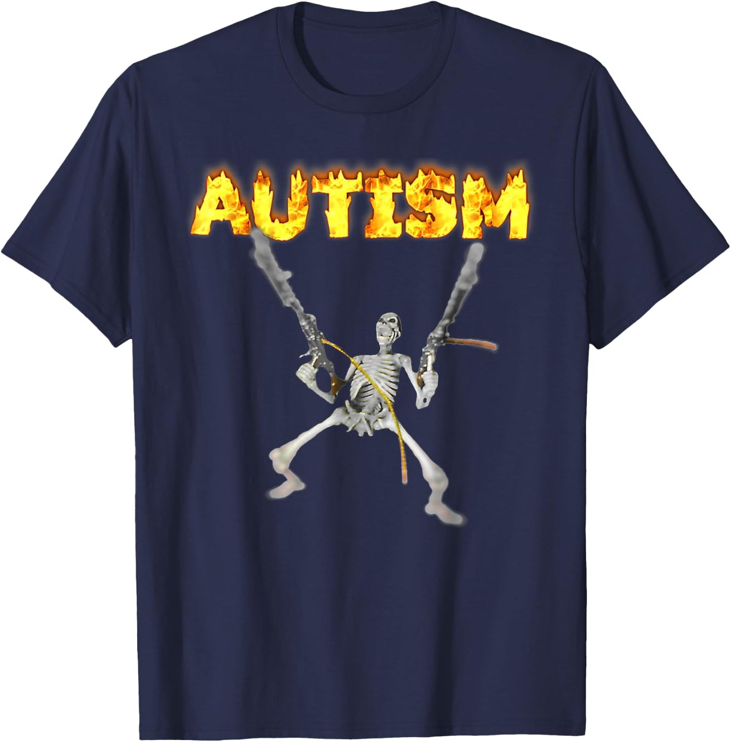 Autism Skeleton Meme - Autism Awareness T Shirt Adult & Kids Black S Short Sleeve Halloween T-Shirt - T-Shirt | Navy