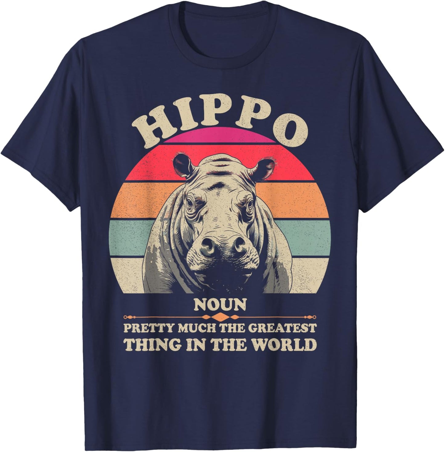 Hippo Definition Shirts Kids Cool Hippopotamus Funny T-Shirt - T-Shirt | Navy