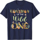 Grandma of The Wild One Birthday 1st Woodland Forest Animals T-Shirt - T-Shirt | Navy