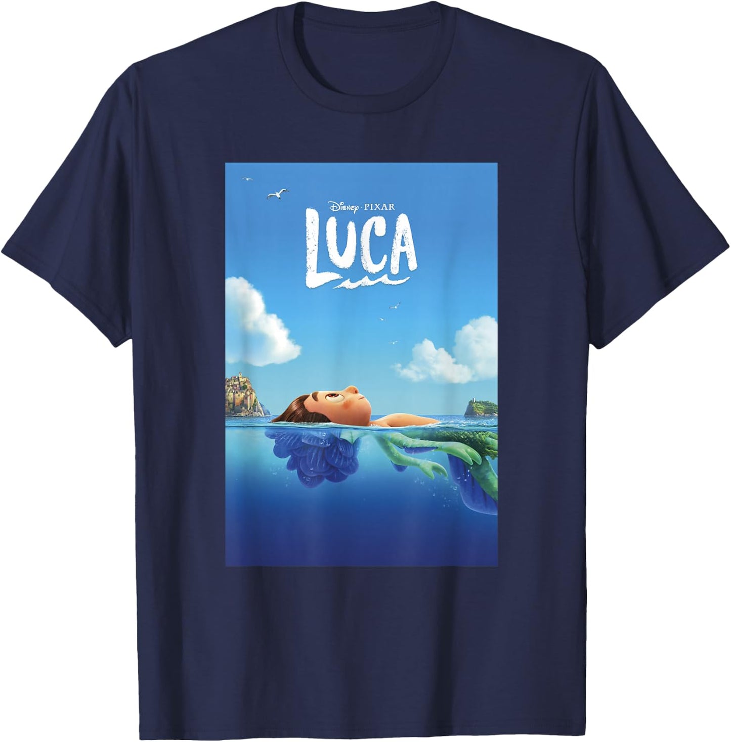 Disney Pixar Luca Poster T-Shirt - T-Shirt | Navy
