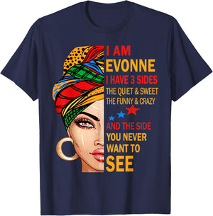 EVONNE Name Surname Family Last First Name EVONNE T-Shirt - T-Shirt | Navy