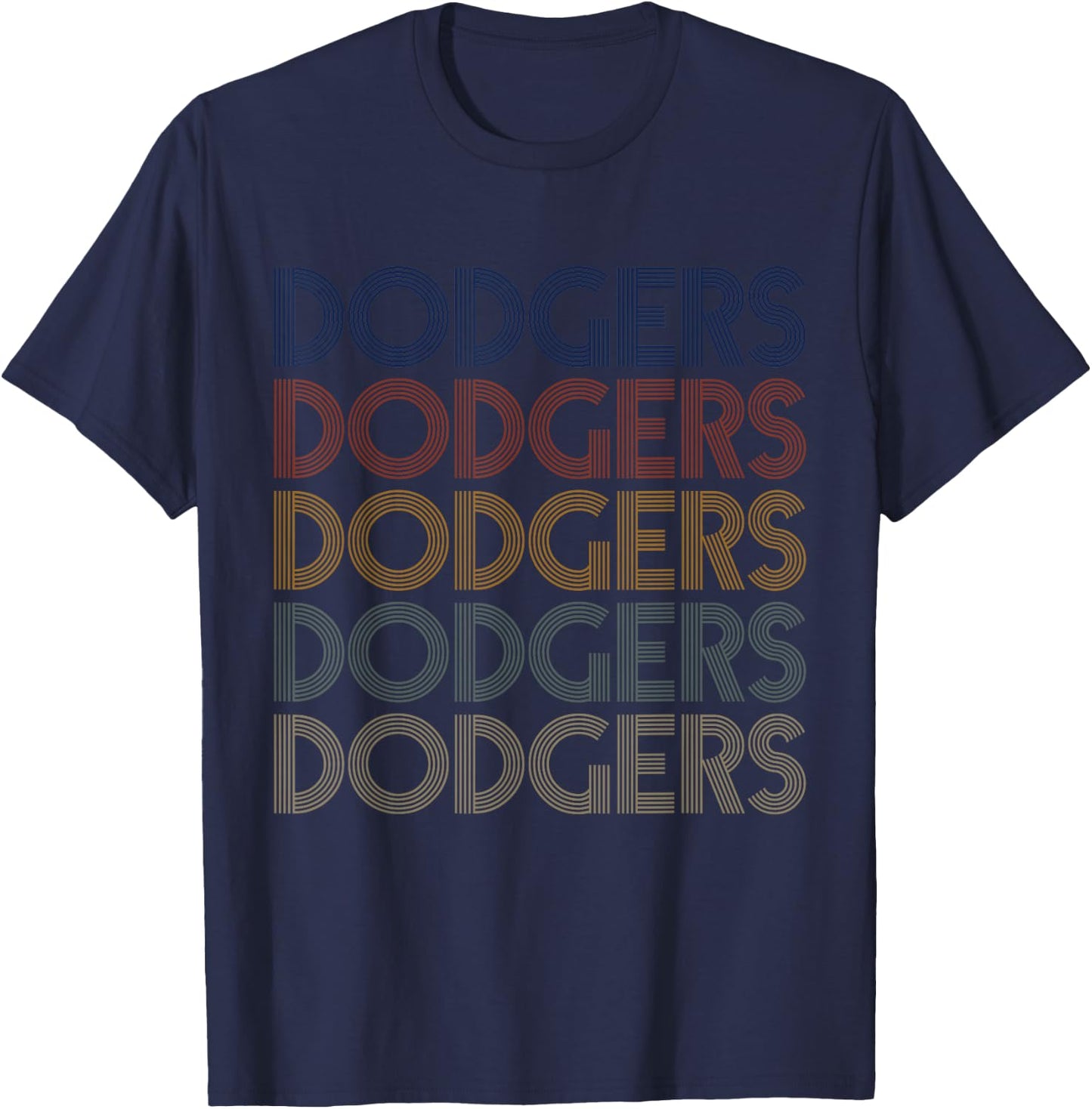 Dodgers Name Retro Vintage Apparel Gift Dodgers Lover T-Shirt - T-Shirt | Navy