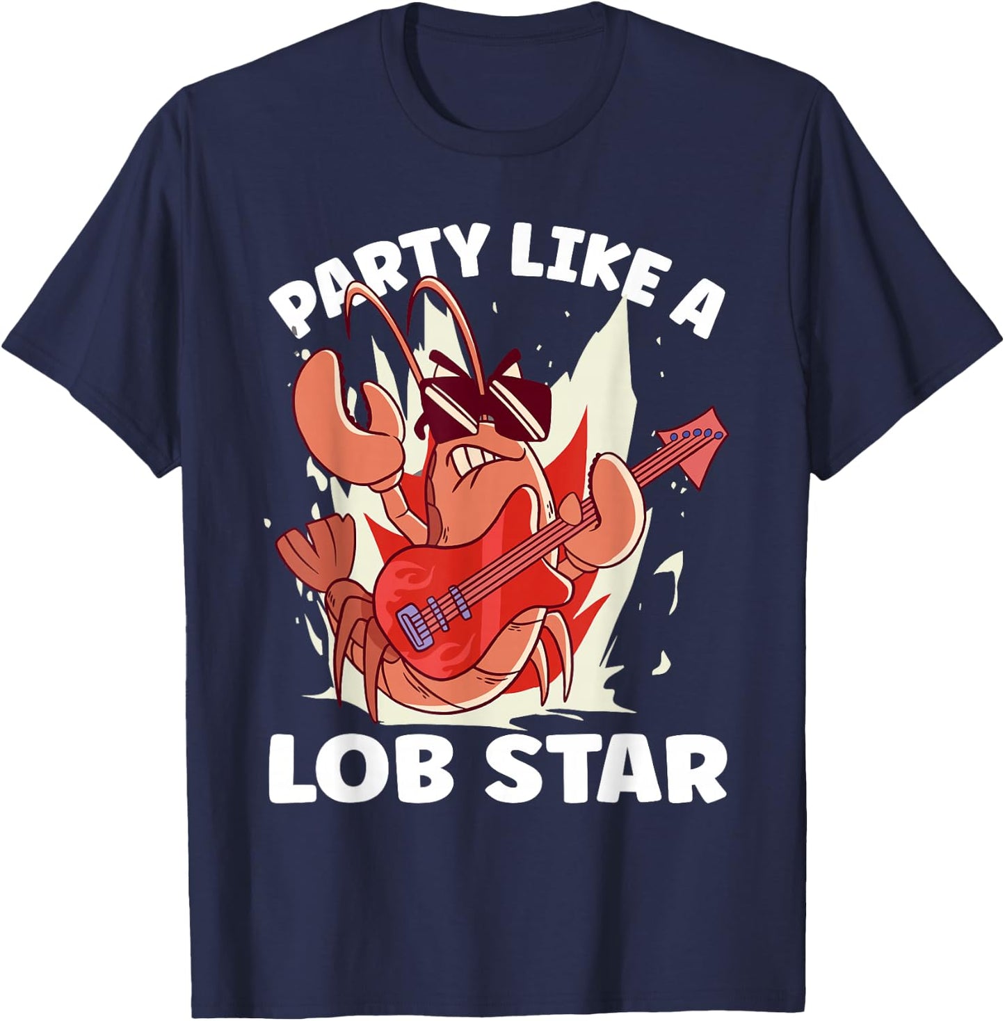 Party Like A Lob Star Lobster T-Shirt - T-Shirt | Navy