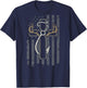 Faith Hunting Fishing - Christian Hunter Fisherman - ON BACK T-Shirt - T-Shirt | Navy