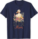 Duck Mom Vintage Flowers Floral Duck Lover T-Shirt - T-Shirt | Navy