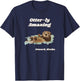 Otter-ly Amazing Seward, Alaska Playful Otter Graphic T-Shirt - T-Shirt | Navy