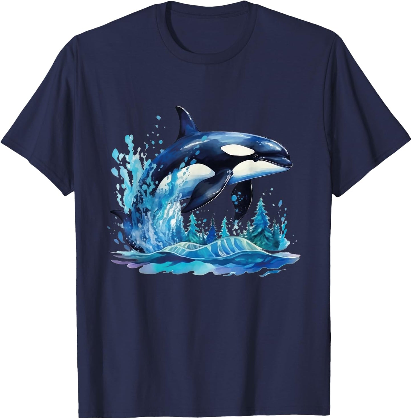 Whale Orca Kids T-Shirt - T-Shirt | Navy