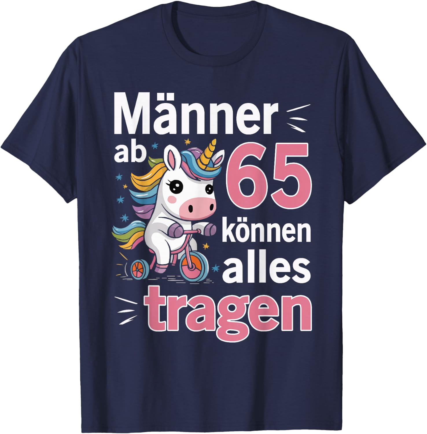 65th Birthday Man Men from 65 Years Funny Saying , black T-Shirt - T-Shirt | Navy
