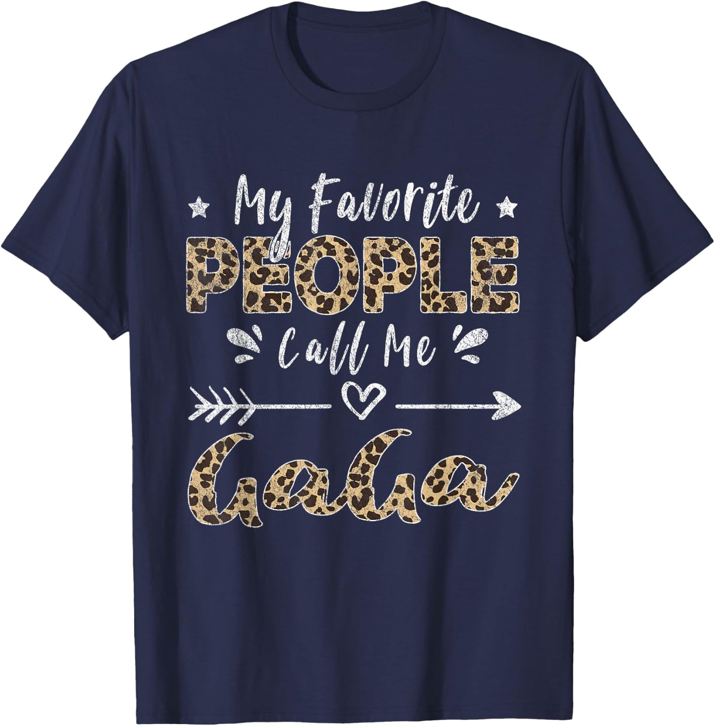 My Favorite People Call Me Gaga Leopard T-Shirt - T-Shirt | Navy