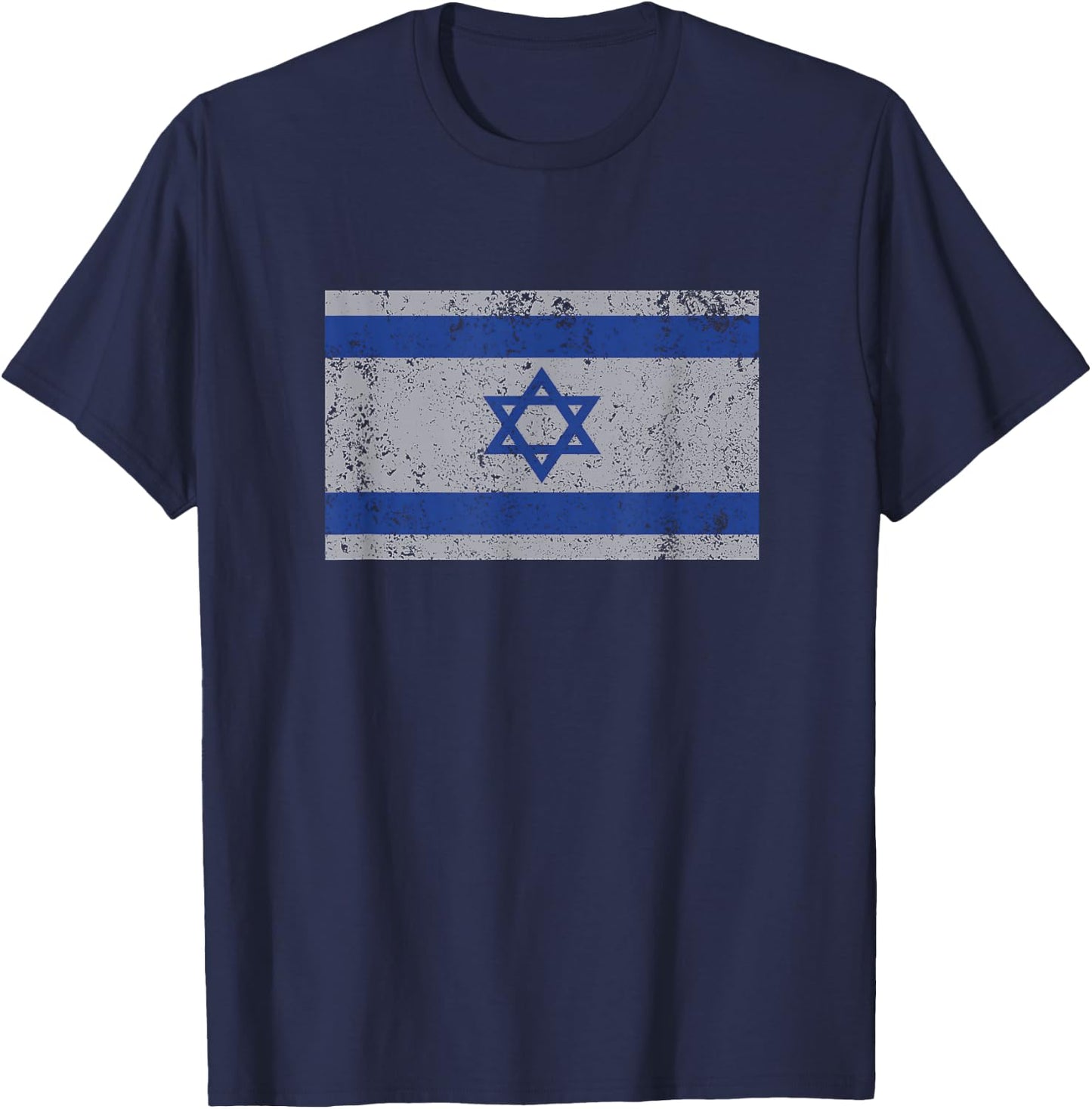 Israeli Flag Israel Jewish Star of David Jerusalem T-Shirt - T-Shirt | Navy