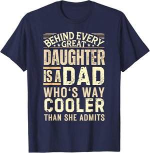 Funny Dad Shirt from Daughter Men Funny Fathers Day Dad T-Shirt - T-Shirt | Navy
