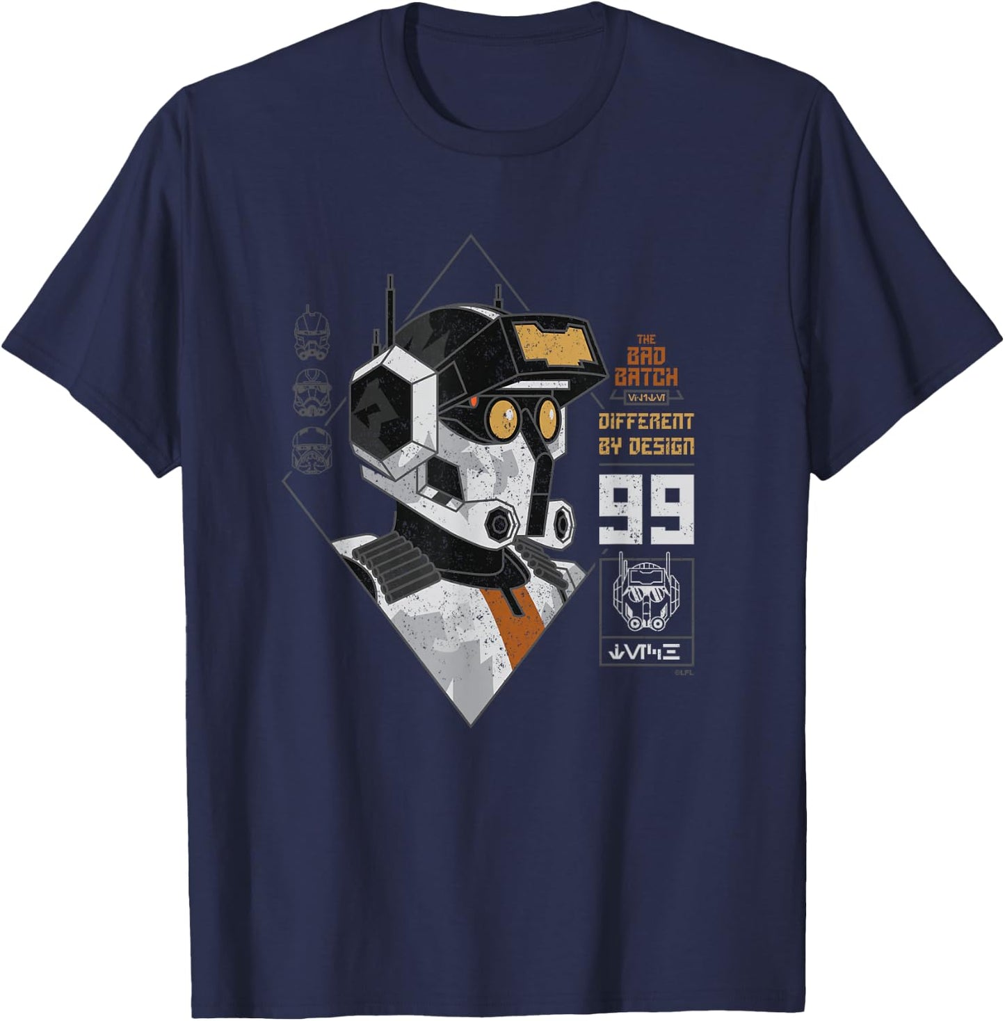 Star Wars The Bad Batch Tech Different by Design T-Shirt - T-Shirt | Navy