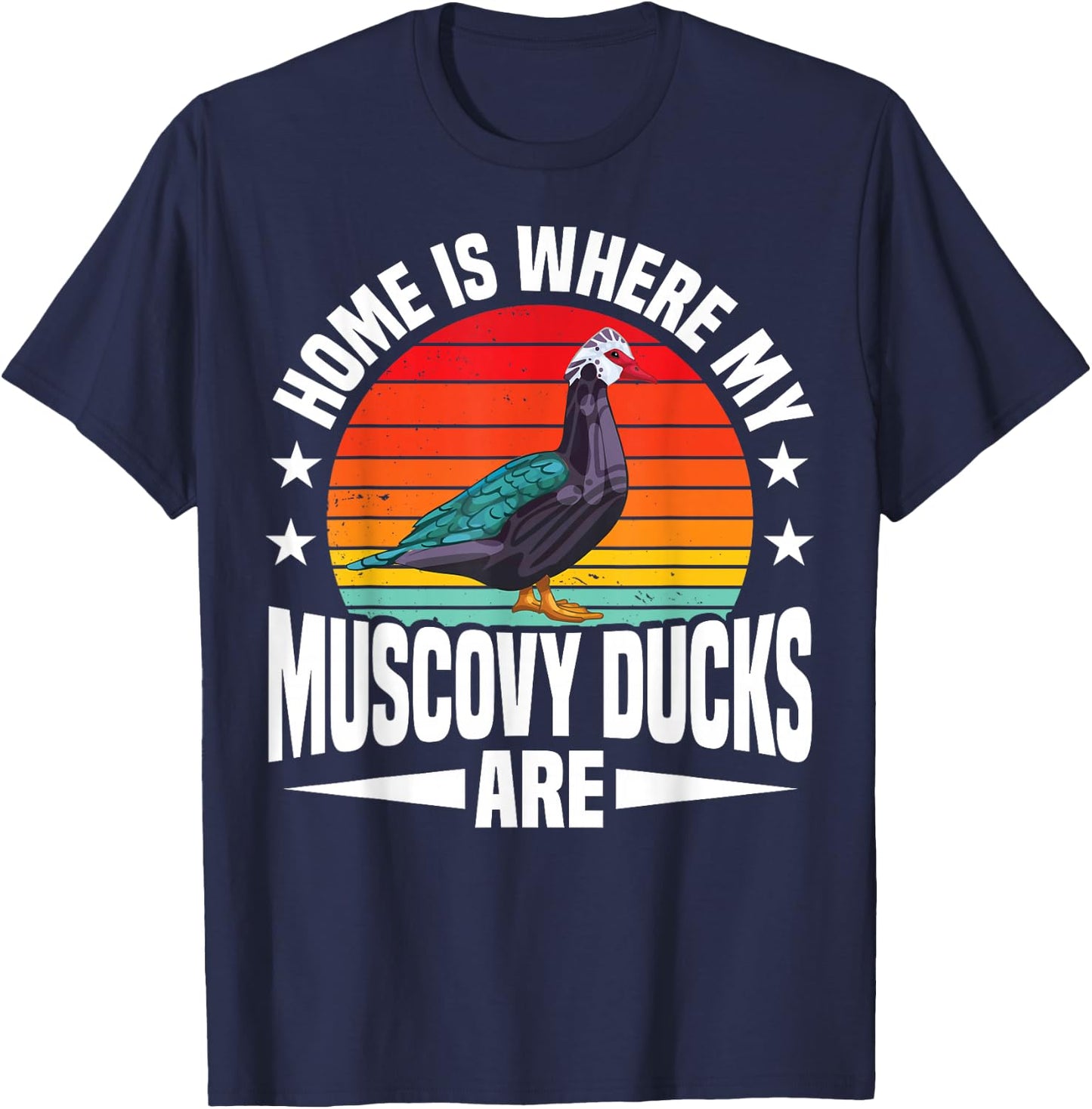 Muscovy Duck Mom Muscovy Duck Food Ornament Muscovy Ducks T-Shirt - T-Shirt | Navy
