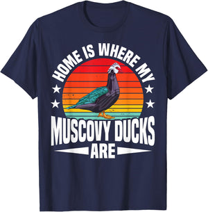 Muscovy Duck Mom Muscovy Duck Food Ornament Muscovy Ducks T-Shirt - T-Shirt | Navy