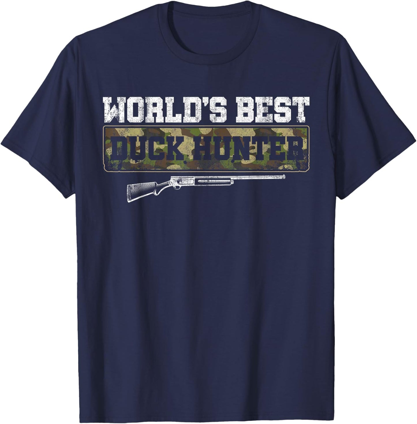 Duck Hunting Hunter Vintage World's Best Duck Hunter T-Shirt - T-Shirt | Navy