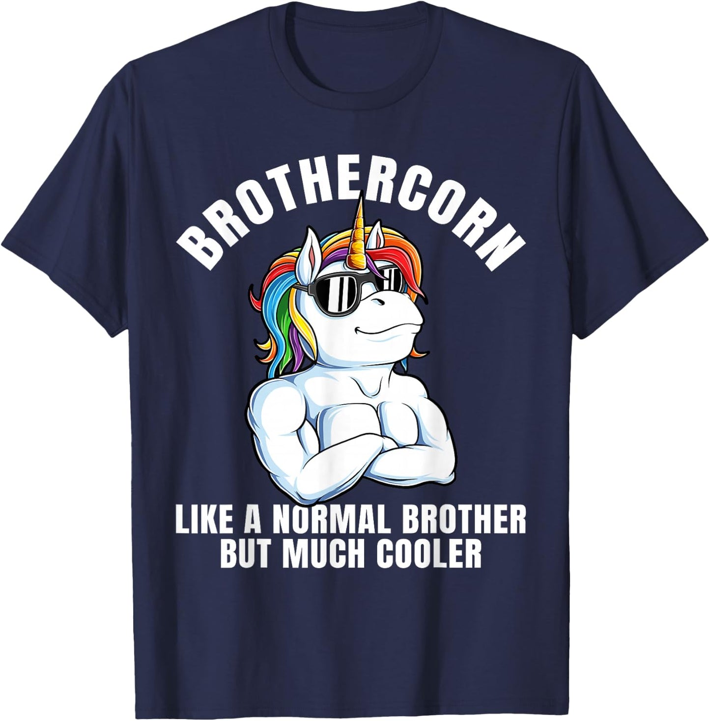 Brothercorn Cool Unicorn Brother Boys T-Shirt - T-Shirt | Navy