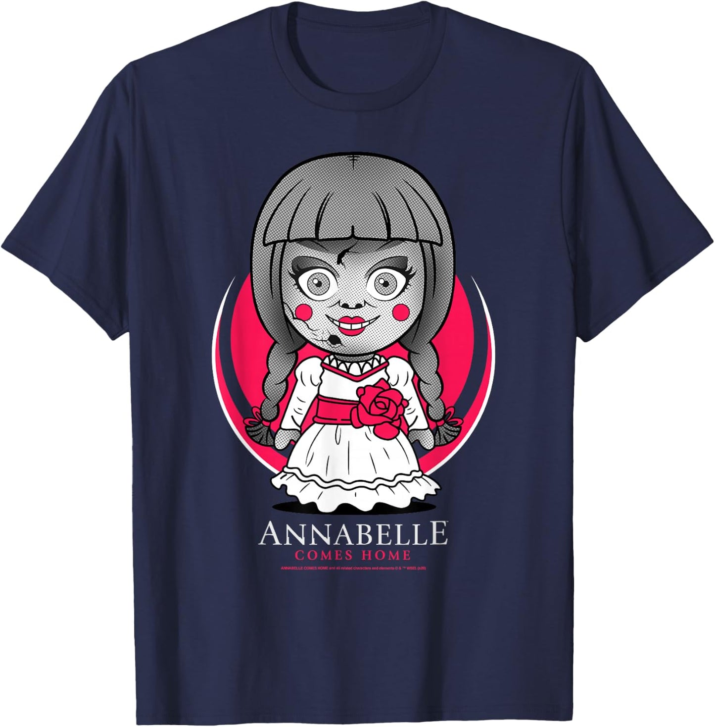 Annabelle Comes Home Chibi Annabelle T-Shirt - T-Shirt | Navy