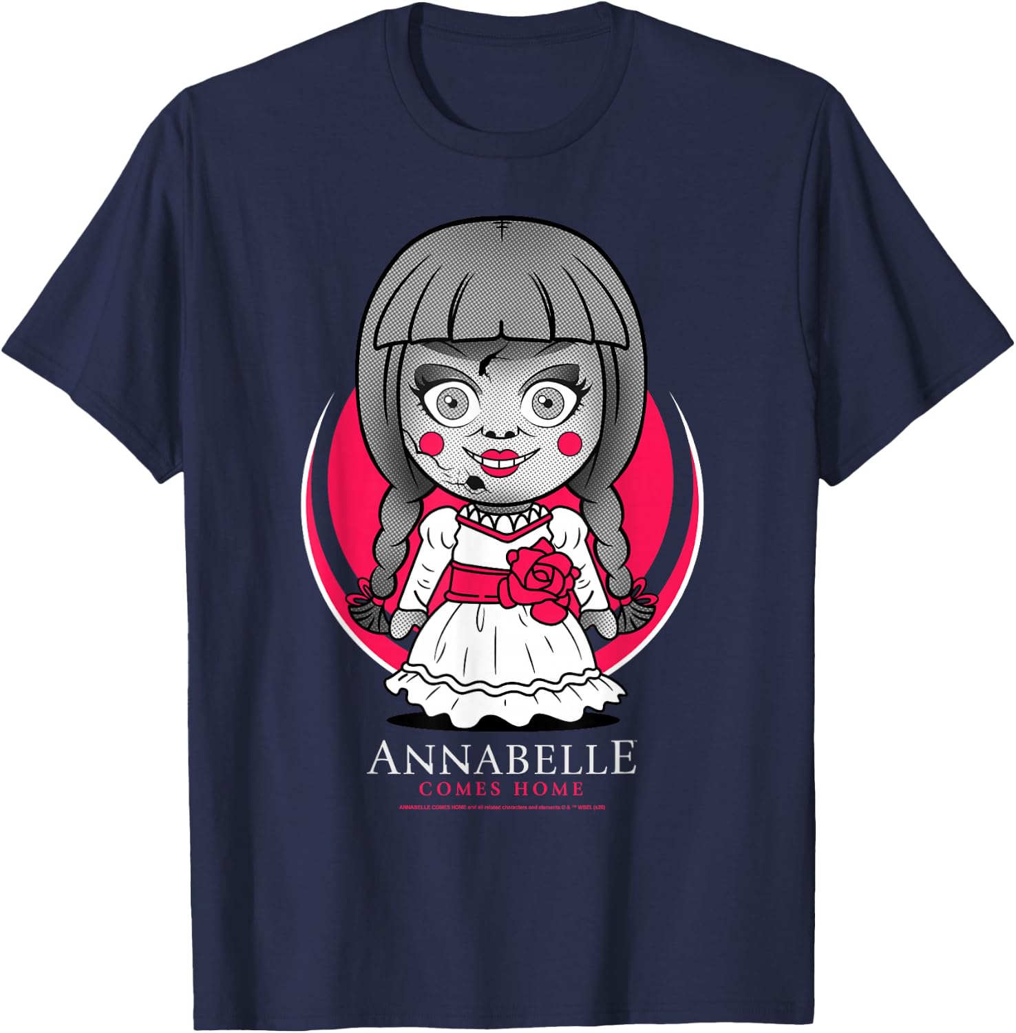 Annabelle Comes Home Chibi Annabelle T-Shirt - T-Shirt | Navy
