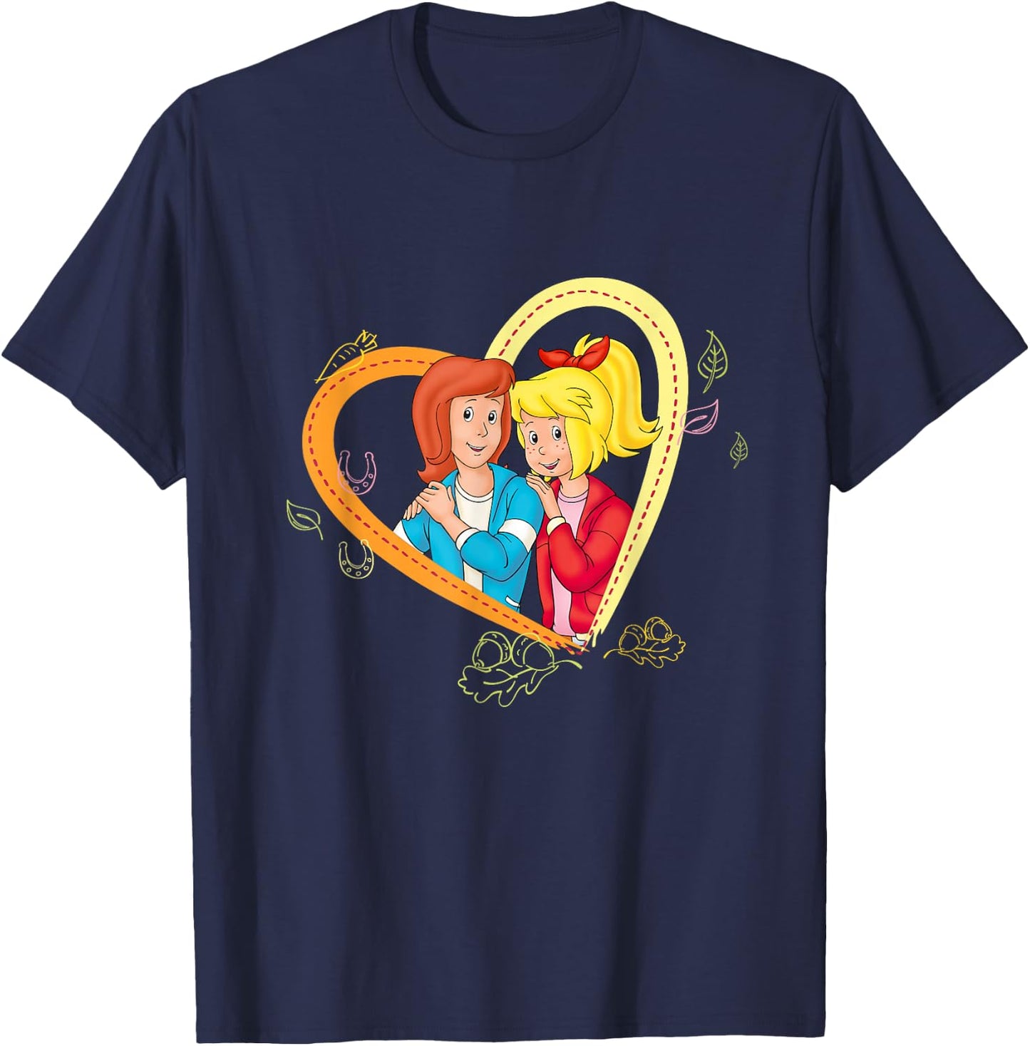 Bibi & Tina - Autumn love Halloween II , blue, s T-Shirt - T-Shirt | Navy