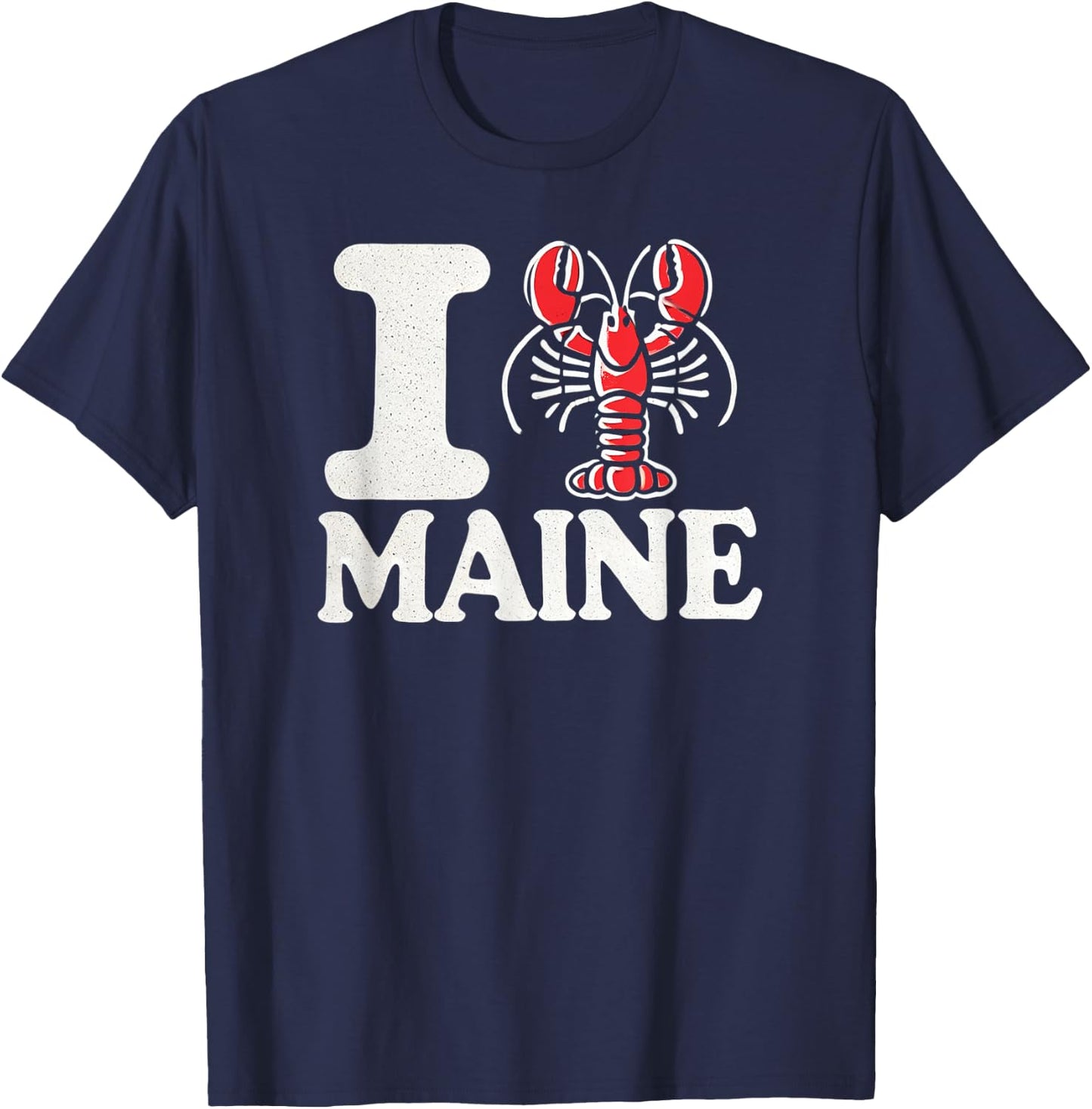 I Love Maine - I Lobster Maine - Heart Shape Lobster T-Shirt - T-Shirt | Navy