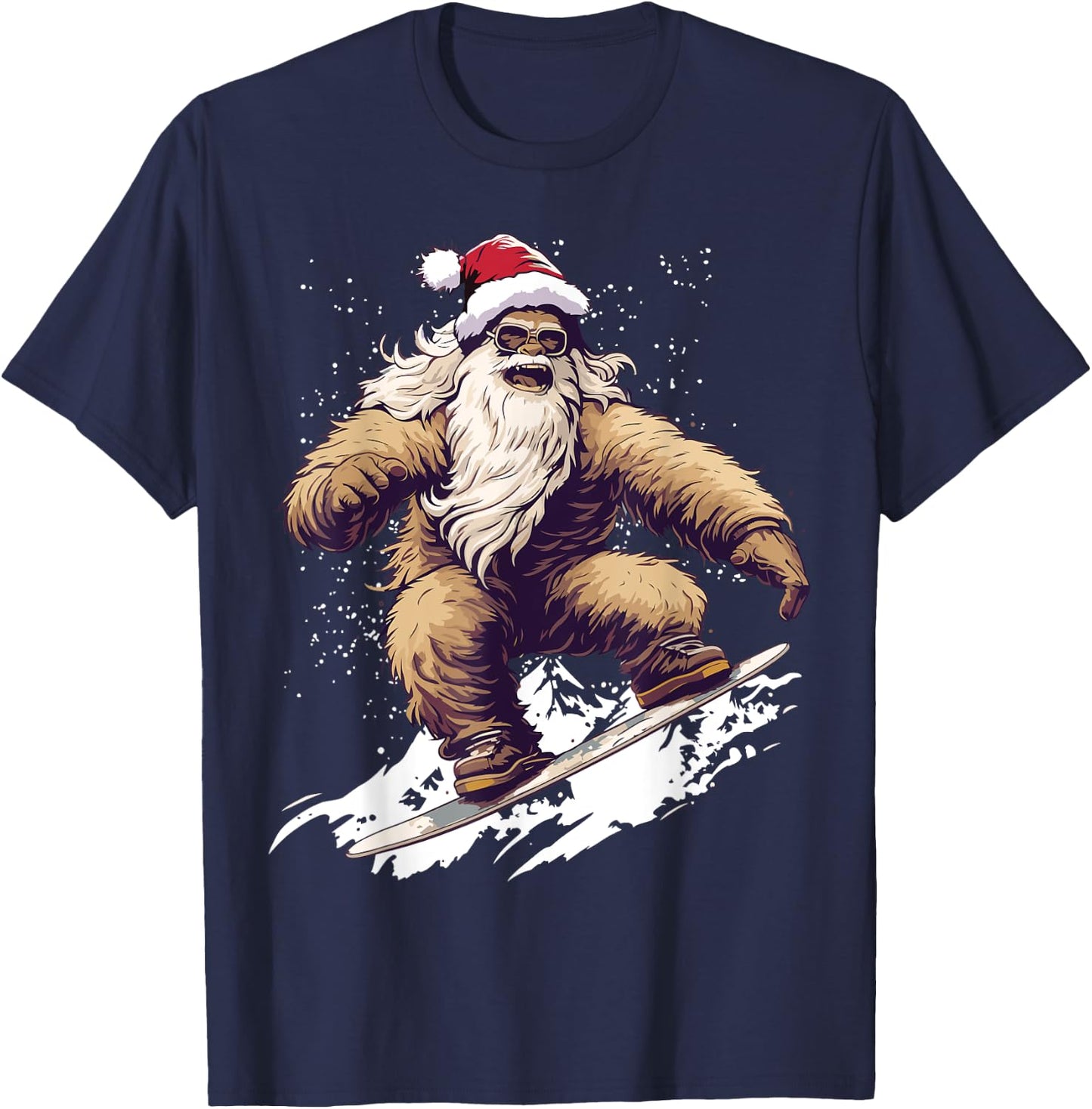 Santa Bigfoot Sasquatch Christmas Xmas Kids T-Shirt - T-Shirt | Navy