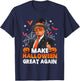 Make Halloween Great Again Funny Trump Spooky Season Witch T-Shirt - T-Shirt | Navy
