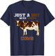Kids Just A Boy Who Loves Cows Animal Farm T-Shirt - T-Shirt | Navy