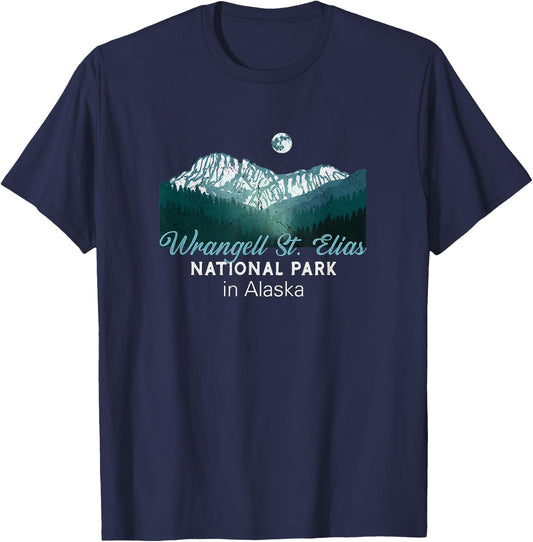Wrangell St. Elias National Park New Alaska T-Shirt - T-Shirt | Navy