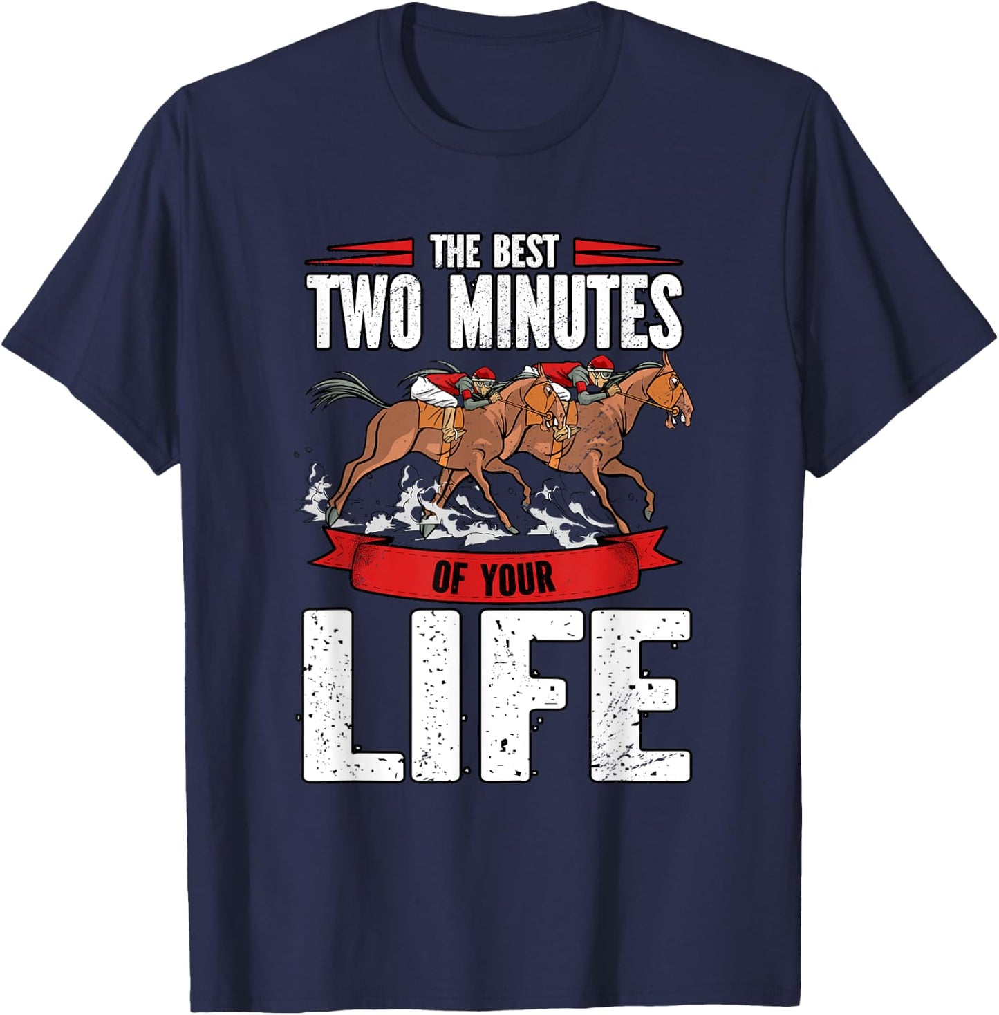 Horse Racing T-Shirt - T-Shirt | Navy