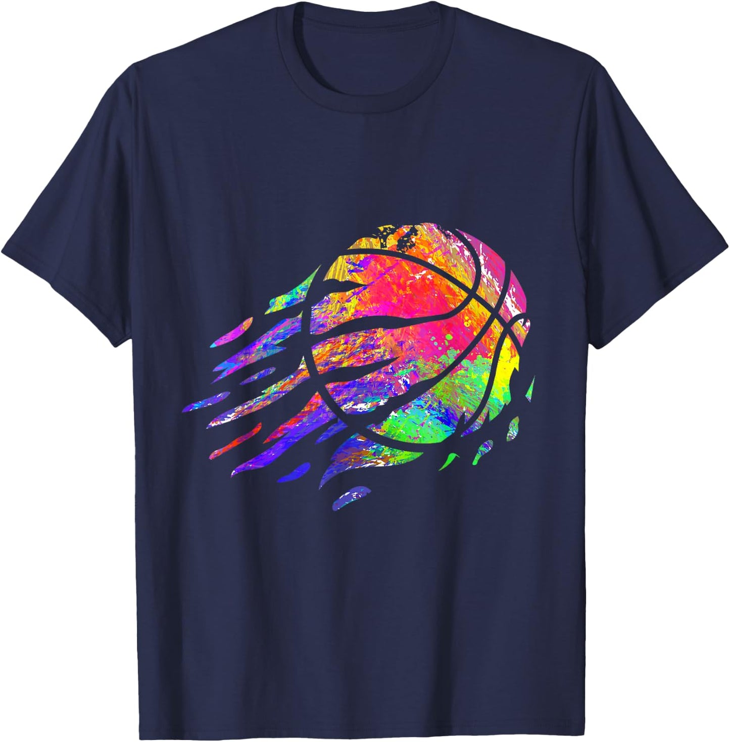 Basketball Sport Splash Basketball Player Ball Sports T-Shirt - T-Shirt | Navy