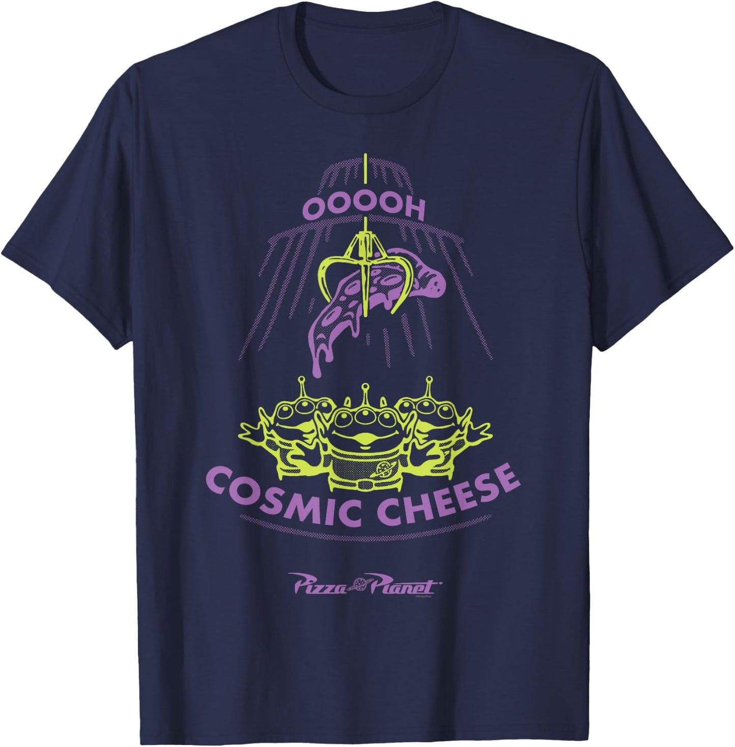 Disney & Pixar's Toy Story Aliens Cosmic Cheese Pizza Planet T-Shirt - T-Shirt | Navy